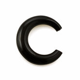 BLACK ONYX PLAIN HALF RING 21MM 8.20 Cts.