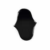 BLACK ONYX ROSE CUT FANCY SHAPE 22X16MM 7.20 Cts.