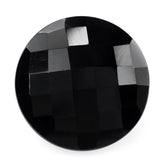 BLACK ONYX CHECKER CUT ROUND 16MM 11.56 Cts.