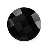 BLACK ONYX CHECKER CUT ROUND 12MM 5.25 Cts.