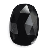 BLACK ONYX ROSE CUT BRIOLETTE IRREGULAR CUSHION 12X8MM 2.30 Cts.
