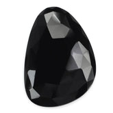 BLACK ONYX ROSE CUT FANCY CAB 29X20MM 16.80 Cts.