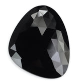 BLACK ONYX ROSE CUT FANCY CAB 36X28MM 28.40 Cts.