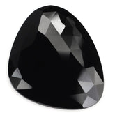 BLACK ONYX ROSE CUT FANCY CAB 36X28MM 28.40 Cts.