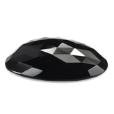 BLACK ONYX ROSE CUT IRREGULAR PEAR CAB 29X26MM 24.38 Cts.