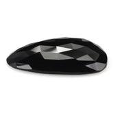 BLACK ONYX ROSE CUT IRREGULAR PEAR CAB (BLACK/CLEAN) 29X20MM 17.11 Cts.