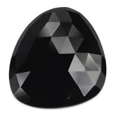 BLACK ONYX ROSE CUT FANCY CAB 29X25MM 24.64 Cts.