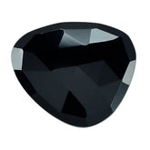 BLACK ONYX ROSE CUT BRIOLETTE PEARISH 18X16MM 10.40 Cts.