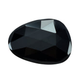 BLACK ONYX ROSE CUT BRIOLETTE IRREGULAR PEAR 20X15MM 10.95 Cts.