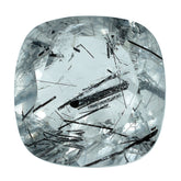 BLACK RUTILE QUARTZ CUT CUSHION 13.00MM 8.14 Cts.