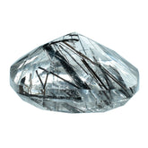 BLACK RUTILE QUARTZ CUT CUSHION 13.00MM 8.14 Cts.