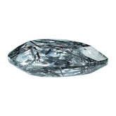 BLACK RUTILE QUARTZ BOTH SIDE TABLE CUT PEAR 22MM 22.45 Cts.