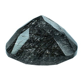 BLACK RUTILE QUARTZ CUT CUSHION 14MM 10.02 Cts.