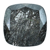 BLACK RUTILE QUARTZ CUT CUSHION 14MM 10.07 Cts.