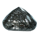 BLACK RUTILE QUARTZ CUT CUSHION 14MM 10.07 Cts.