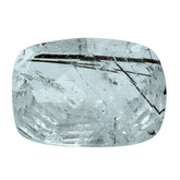 BLACK RUTILE QUARTZ CONCAVE CUSHION (D#6) 14X10MM 5.88 Cts.