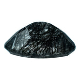 BLACK RUTILE QUARTZ CUT OVAL 15X11MM 6.50 Cts.