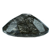 BLACK RUTILE QUARTZ CUT OVAL 16X12MM 8.40 Cts.