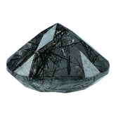 BLACK RUTILE QUARTZ CUT ROUND 8MM 1.83Cts.