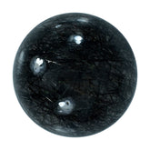 BLACK RUTILE QUARTZ ROUND CAB 16MM 16.35 Cts.`