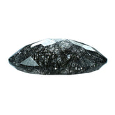BLACK RUTILE QUARTZ CUT OVAL 20X15MM 11.75Cts.