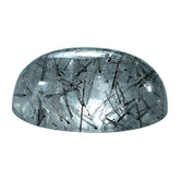 BLACK RUTILE QUARTZ OVAL CAB 10X8MM 2.49Cts.
