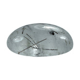 BLACK RUTILE QUARTZ OVAL CAB 14X10MM 5.76 Cts.