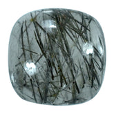 BLACK RUTILE QUARTZ CUSHION CAB 6MM 1.14 Cts.