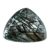 BLACK RUTILE QUARTZ PYRAMID CUSHION CAB 6MM 1.13 Cts.