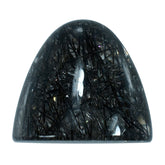 BLACK RUTILE QUARTZ BULLET CAB 11MM 8.06 Cts.