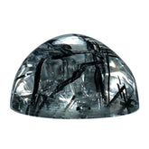 BLACK RUTILE QUARTZ TRILLION CAB 4MM 0.23 Cts.