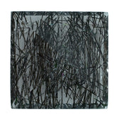 BLACK RUTILE QUARTZ CUT SQUARE 12MM 5.90 Cts.