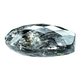 BLACK RUTILE QUARTZ CHECKER BRIOLETTE CUSHION 18MM (HALF DRIL) 19.48 Cts.