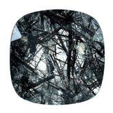 BLACK RUTILE QUARTZ CUT CUSHION 12MM 6.35 Cts.