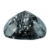 BLACK RUTILE QUARTZ CUT CUSHION 12MM 6.35 Cts.