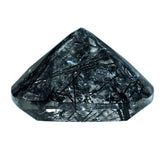 BLACK RUTILE QUARTZ CUT CUSHION 14MM (MANY BLACK RUTILE/CLEAN) 9.86 Cts.