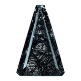 BLACK RUTILE QUARTZ SUPPER BUBBLE TRAPEZOID (DES#119) 18X12MM 8.71 Cts.