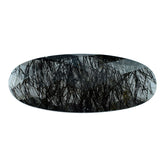 BLACK RUTILE QUARTZ BRIOLETTE OVAL 25X10MM 8.50 Cts.