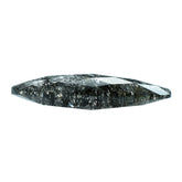 BLACK RUTILE QUARTZ BRIOLETTE OVAL 25X10MM 8.50 Cts.