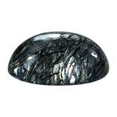 BLACK RUTILE QUARTZ OVAL CAB 10X8MM (BLACK/SI) 2.40 Cts.