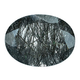 BLACK RUTILE QUARTZ CUT OVAL 16.40X12.40MM 8.24 Cts.