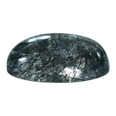 BLACK RUTILE QUARTZ OVAL CAB 16X12MM (BLACK/SI) 9.01 Cts.