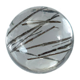 BLACK RUTILE QUARTZ ROUND CAB 5MM (BLACK/SI) 0.54 Cts.