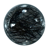 BLACK RUTILE QUARTZ ROUND CAB 10MM 3.81 Cts.