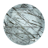 BLACK RUTILE QUARTZ CUT ROUND 8MM 1.73 Cts.
