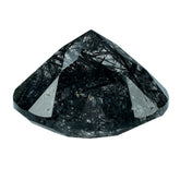 BLACK RUTILE QUARTZ CUT ROUND 14MM 8.75 Cts.