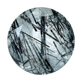 BLACK RUTILE QUARTZ CUT ROUND 14 MM 8.71 Cts.