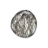 BLACK RUTILE QUARTZ BOTH SIDE TABLE CUT TRILLIONISH 12X11MM 3.38 Cts.