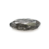 BLACK RUTILE QUARTZ BOTH SIDE TABLE CUT TRILLIONISH 12X11MM 3.38 Cts.