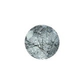 BLACK RUTILE QUARTZ MANY RUTILE CUT ROUND (MILKY)(HI) 8.00X8.00 MM 0.37 Cts.